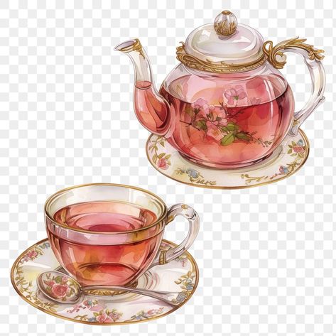 A Cup Of Tea Drawing, Cartoon Tea Cup, Wall Drawing Ideas Creativity Artists, Tea Party Stickers, Drinks Stickers, Tea Cup Drawing, Tea Time Illustration, Afternoon Tea Stand, Tea Png