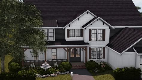 Sims 4 Suburban House, Bloxburg Beach House, Sims 4 House, Suburban House, House Layout Plans, Willow Creek, Home Building Design, Sims 4 Houses, Sims House