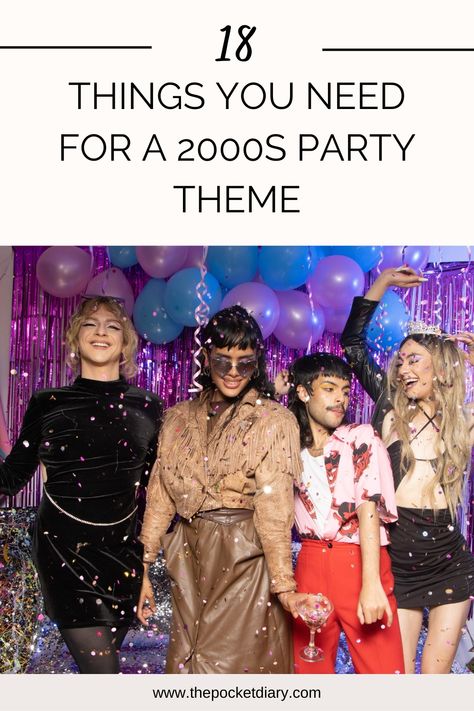 18 Things You Need For A 2000s Party Theme | Fun Y2K party ideas | 2000s parties with friends | Amazon products for a y2k party | y2k party decor | 2000s party decor | 2000s wall backdrop | Fun party ideas with themes | Y2k Party Inspo | 2000s party inspiration 2000 Party Decorations Ideas, 2000 Dress Up Party, 2000s Y2k Party Ideas, 2000s Aesthetic Outfits Party, 2000 Birthday Party Theme Outfit, 2003 Party Theme, 2000s Party Activities, Early 2000s Themed Party, 2000 Bachelorette Party