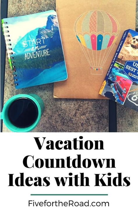 Are you planning a family vacation? Check out these vacation countdown ideas with kids that will make everyone excited for your next family trip! Learn more at FivefortheRoad.com! Vacation Countdown Ideas, Baby Plane Travel, Trip Countdown, Vacation Calendar, Vacation Map, Countdown Ideas, Map Brochures, Vacation Countdown, Family Summer Vacation