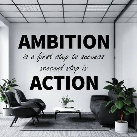 Dreams, Ideas, Ambition, The Best Idea doesn't matter unless you take action. Lets GO: https://www.youtube.com/stopstrugglingnow @stopstrugglingnow #stopstrugglingnow #dreamscometrue #goals #dreams #inspiration #action #motivation #successmindset Office Wall Decor Inspiration, Office Quotes Wall Workspaces, Motivation Images Inspiration, Corporate Office Design Workspaces, Office Quotes Motivational, Quotes For Office Wall, Shop Office Design, Office Decor Professional Corporate, Office Motivational Wall Art