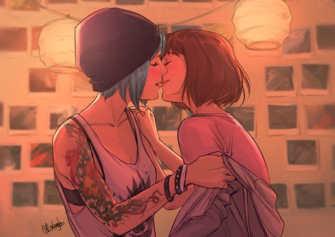 Max X Chloe, Life Is Strange Fanart, Max Caulfield, Arcadia Bay, Life Is Strange 3, Max And Chloe, Chloe Price, Lesbian Art, Lgbt Art