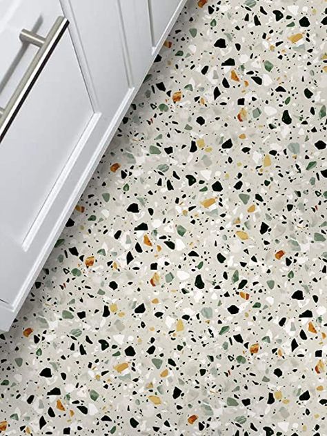 Terrazzo Vinyl Flooring, Terrazzo Pattern Floor, Terrazzo Vinyl, Vinyl Flooring Rolls, Wall Self, Terrazzo Wallpaper, Terrazzo Floor, Floor Pattern, Stair Stickers