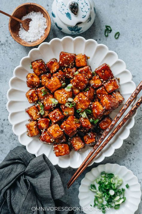 Semi Firm Tofu Recipes, Sesame Tofu Recipe, Sticky Tofu Recipes, Firm Tofu Recipes Easy, Tofu Aesthetic, Silk Tofu Recipes, Mediterranean Tofu, Smoked Tofu Recipe, Kosher Rules