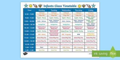 Teaching Infants, Senior Infants, Class Timetable, Teaching Babies, Free Teaching Resources, Free Resume, Infants, Sample Resume, The Year