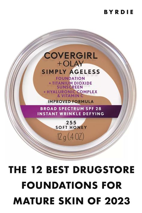 Best Foundations for Mature Skin Cream Foundation Drugstore, Best Drugstore Foundation For Women Over 50, Cream Foundation For Aging Skin, Best Walmart Foundation, Best Cc Cream Drugstore, Best Walmart Makeup, Best Foundation For Wrinkles, Drugstore Powder Foundation, Best Cream Foundation