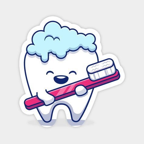 Dentistry Stickers, Dentist Stickers, Dental Stickers, Teeth Sticker, Cute Teeth, Custom Hard Hats, Custom Car Stickers, Dentist Art, Tooth Cartoon