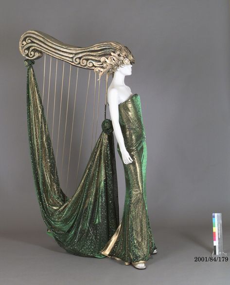 'Harp Lady' costume from Sydney Olympic Games Opening Ceremony - MAAS Collection Harp Costume, Campy Fashion, Stage Costume Design, Costume Department, The Europe, Diy Kostüm, Performance Costume, Conceptual Fashion, Theatre Costumes