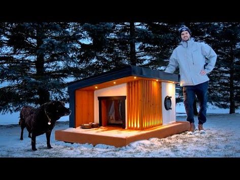 Plans for my heated dog house that’s suitable for Canadian winters. Tested   to stay above freezing down to -20c with the proper building execution. Xl Dog House, Air Conditioned Dog House, Dog House With Ac, Heated Dog House, Winter Dog House, Easy Dog House, Igloo Dog House, Warm Dog House, Outside Dog Houses