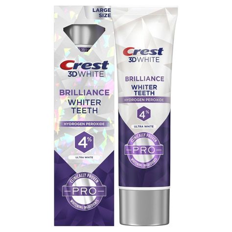 Crest 3D White Professional Ultra White Toothpaste - 3.8oz Crest 3d White Brilliance, College Basket, Teeth Aesthetic, White Toothpaste, Crest Toothpaste, Antiseptic Mouthwash, Crest 3d White, Veneers Teeth, Teeth Whitening Toothpaste