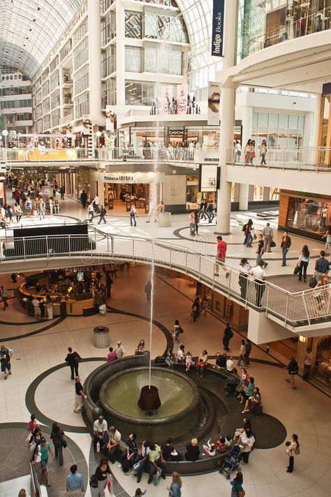 Eaton Centre Toronto, Toronto Eaton Centre, Shopping Mall Interior, Eaton Centre, Toronto City, Mall Design, Nails Makeup, Shopping Malls, Hair Nails