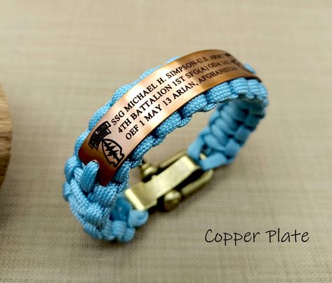 Military Bracelet, Made Bracelets, Bracelet For Man, Bronze Bracelet, Bronze Bracelets, Personalized Leather Bracelet, Memorial Bracelet, Copper Plate, Paracord Bracelet