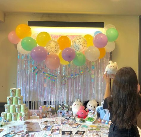 #aesthetic #txt #cafe #kpop #hueningkai Txt Birthday Party Ideas, Txt Birthday Party, Kpop Birthday Aesthetic, Kpop Party Aesthetic, Kpop Cafe Event, Kpop Cafe Aesthetic, Kpop Themed Birthday Party, Kpop Party Ideas, Kpop Birthday Party Ideas