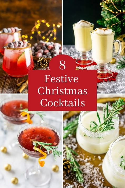 Christmas Cocktail Drinks, Best Christmas Cocktails, Holiday Drink Recipes, Christmas Cocktail Recipes, Christmas Cocktails Easy, Peppermint Martini, Crockpot Side Dishes, Christmas Drinks Recipes, Happy Christmas Day