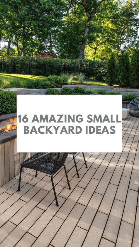 Working with a small backyard? Don't worry! Techo-Bloc has conjured up 16 amazing small backyard ideas that will transform your outdoor space, no matter the size! Diy Small Backyard Ideas, Craftsman Backyard, Modern Backyard Patio, Small Yard Design, Backyard Herb Garden, Concrete Backyard, Fun Backyard, Outdoor Furniture Ideas, Modern Outdoor Patio