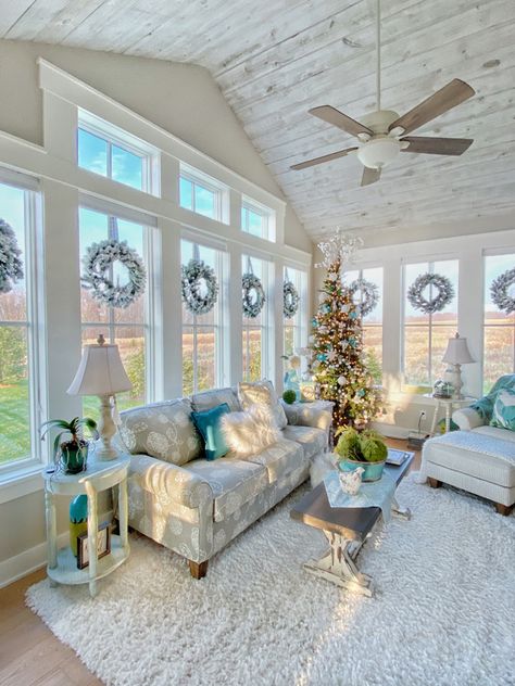 Plaids And Poppies, Sunroom Remodel, Tranquil Home, All Season Room, Family Room Addition, 3 Season Room, 4 Season Room, Four Seasons Room, Decor Ideas For Living Room