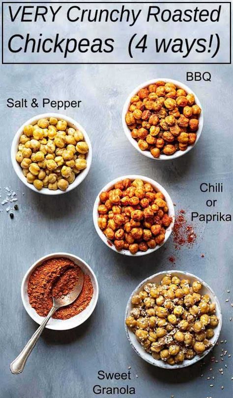 Roasted chickpeas (oven and air fryer directions) Roasted Chickpeas Oven, Flavored Chickpeas, Chickpea Recipes Roasted, Chickpea Snacks, Crunchy Chickpeas, Dutch Oven Recipes, Black Color Hairstyles, Chickpea Recipes, Roasted Chickpeas