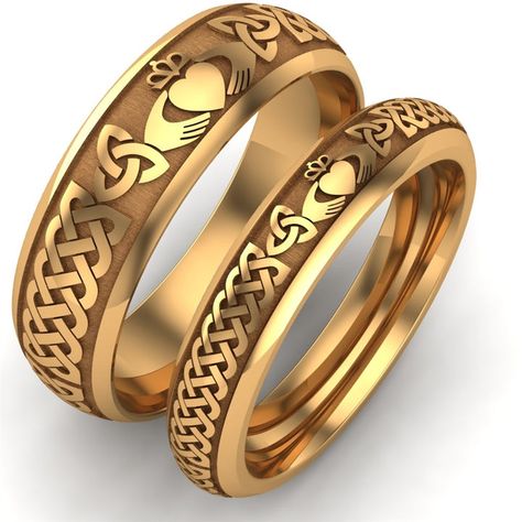 Browse our selection of Celtic jewelry online at CladdaghRing.com. We carry many beautiful pieces in our Irish jewelry collection that are perfect for men and women. Visit our site and order sterling silver Celtic jewelry and more today! Claddagh Wedding Ring, Claddagh Symbol, Silver Celtic Jewelry, Claddagh Ring Wedding, Couples Rings, Crown Pattern, Heart Crown, Hari Valentine, Claddagh Ring