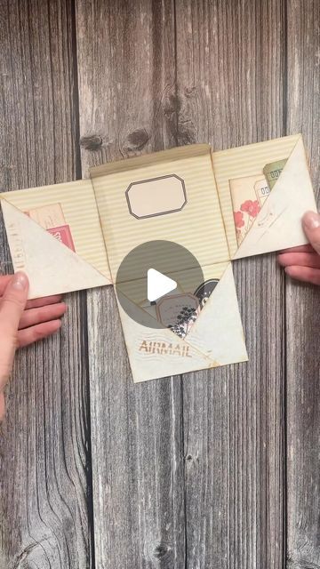 Make Envelopes From Scrapbook Paper, How To Fold Paper Into An Envelope, How To Make Small Envelopes, Paper Pockets Diy, A4 Size Paper, Handmade Journals Diy, Paper Pocket, Gift Card Envelope, Pocket Envelopes