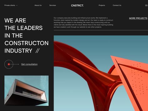 Construction Company Website, Web Design Websites, Uiux Design, Construction Branding, Engineering Companies, Ui Design Website, Fun Website Design, Modern Website, App Interface