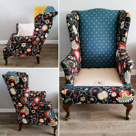 How to reupholster a wing back chair Strandmon Ikea, Reupholster Chair Diy, Upholstered Chairs Diy, Restauration Hardware, Chair Reupholstery, Diy Furniture Upholstery, Wing Back Chair, Furniture Reupholstery, Reupholster Chair