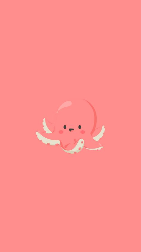 Pink Octopus Aesthetic, Cute Octopus Wallpaper, Octopus Wallpaper, Pink Octopus, Cute Octopus, Wallpaper Aesthetic, Octopus, Cute Wallpapers, Wallpapers