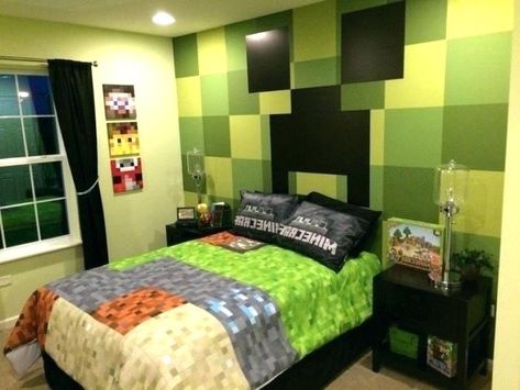 Boys Minecraft Bedroom, Minecraft Bedroom Ideas, Minecraft Room Decor, Bedroom Ideas Minecraft, Minecraft Bedroom Decor, Minecraft Bedroom, Minecraft Room, Cute Bedroom Ideas, Minecraft House Designs