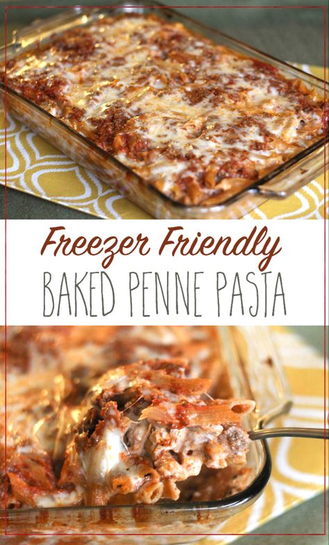 Baked Penne Pasta Recipes, Ration Recipes, Pasta Recipes Easy, Penne Pasta Recipe, Baked Penne Pasta, Penne Pasta Recipes, Thriving Home, Freezer Dinners, Baked Penne