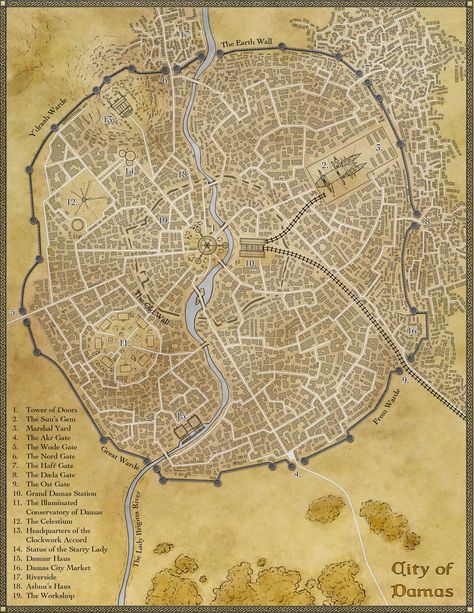 City Design Walkthrough Map Tutorial, Cartography Map, Fantasy City Map, Illustration Process, Imaginary Maps, Fantasy World Map, City Layout, Tabletop Rpg Maps, Rpg Map