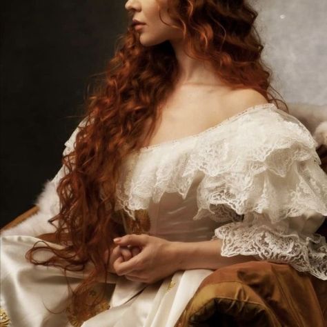 Princess Aesthetic, Fantasy Aesthetic, Redheads, Hair Inspo, Royals, Character Inspiration, Red Hair, Hair Makeup, Curly Hair Styles