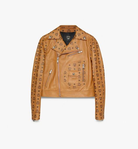 Women's Clothing | MCM® Mcm Jacket, Luxury Travel Bags, Biker Look, Rider Jacket, Luxury Outerwear, Riders Jacket, Lady Riders, Outwear Women, Cooler Look