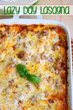 This Lazy Day Lasagna recipe is perfect for busy weeknights! A couple of tricks and a super simple recipe yields sensational results! Try it tonight! Lazy Day Lasagna, Lasagna Recipe With Ricotta, Lazy Lasagna, Mom On Timeout, Crunch Bars, Easy Lasagna Recipe, Comfort Dishes, Lasagna Recipe, Lazy Day