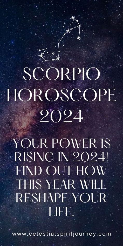 Scorpio, 2024 promises a year of personal power and profound transformation. The stars are pushing you towards new heights of success and self-mastery. Are you ready to evolve and embrace your full potential? Major shifts are coming—don’t be left behind! 👉 Unlock your Scorpio 2024 horoscope for deeper insights! Celestial Spirit, Tarot Prediction, Fitness Habits, Yearly Horoscope, Numerology Numbers, Scorpio Horoscope, Weekly Horoscope, Astrology And Horoscopes, Number Meanings