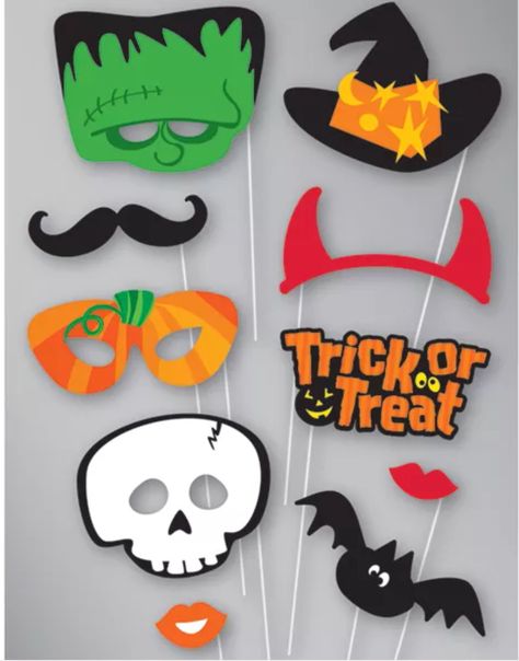 Halloween Birthday Photo Booth, Diy Halloween Photo Booth Props, Halloween Photo Booth Ideas, Photo Booth Halloween, Halloween Booth, Halloween Party Photo Booth, Halloween Photobooth, Halloween Photo Booth Props, Halloween Party Craft