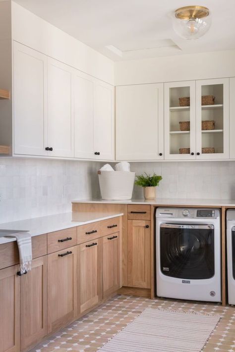 3 Tile Trends for 2020 with Cle TileBECKI OWENS Laundry Room Paint Color, Laundry Room Paint, White Wall Tiles, Becki Owens, Cle Tile, Tile Trends, Flooring Trends, Zellige Tile, Room Paint Colors