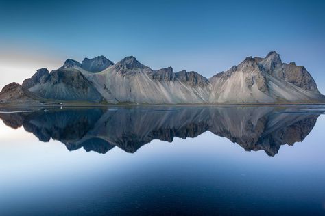 ... Reflections Of Vestrahorn | by Hughie O'Connor Iceland December, Zen Nature, Mountain Reflection, Doubting Thomas, Archangel Metatron, Archangel Michael, Dream Travel Destinations, December 2023, Beautiful Places To Travel