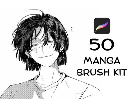 50+ Procreate Manga Brushes for digital artists. Includes ink, liner, screentone, hatching, and more. procreate manga . #Manga_Procreate_Brushes #Manga_Ibis_Paint_Brush #Procreate_Manga_Brushes #Manga_Halftone Manga Procreate Brushes, Manga Brush Ibispaint, Manga Halftone, Procreate Pencil Brush, Procreate Pens, Brush Procreate Free, Manga Screentones, Manga Brush, Procreate Comic