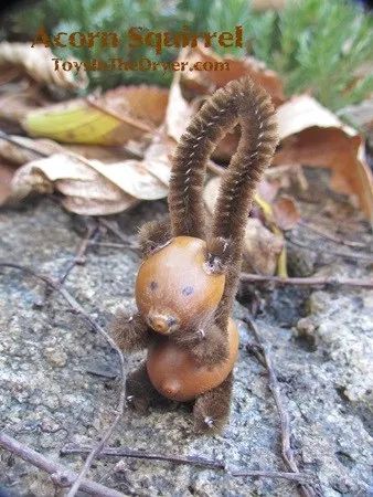 Squirrel Acorn Craft - fun fall craft and DIY toy for kids. Acorn Crafts For Kids, Acorn Painting, Fall Crafts For Toddlers, Acorn Ornaments, Fall Acorns, Spider Crafts, Acorn Crafts, Paper Plate Crafts, Plate Crafts