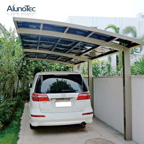 Outdoor Polycarbonate Aluminum M Style Carport for Car Garage - Buy outdoor carport, M style carport, car garage carport Product on AlunoTec Cantilever Carport, Car Porch Design, Aluminum Carport, Carport Patio, Car Porch, Car Shed, Carport Plans, Carport Canopy, Car Shelter