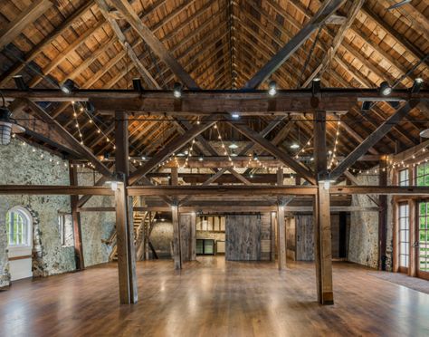 NEW-Tom-Crane-Barn-loft-interior-wide-shot Party Barn Interior, Old Barn Restoration, Barn Restoration, Barn Remodel, Sunny Meadow, Warehouse Living, Barn Loft, Rental Space, Barn Interior