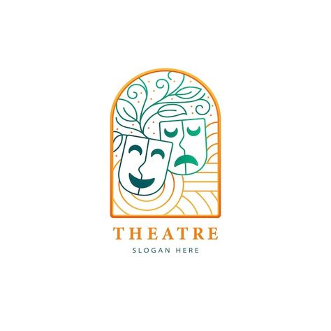 Vector theatre mask logo design template | Premium Vector #Freepik #vector Theater Logo Design Ideas, Theatre Logo Design, Theater Logo Design, Mask Logo Design, Theatre Logo, Mask Logo, Theatre Masks, Logo Design Template, Art Poses