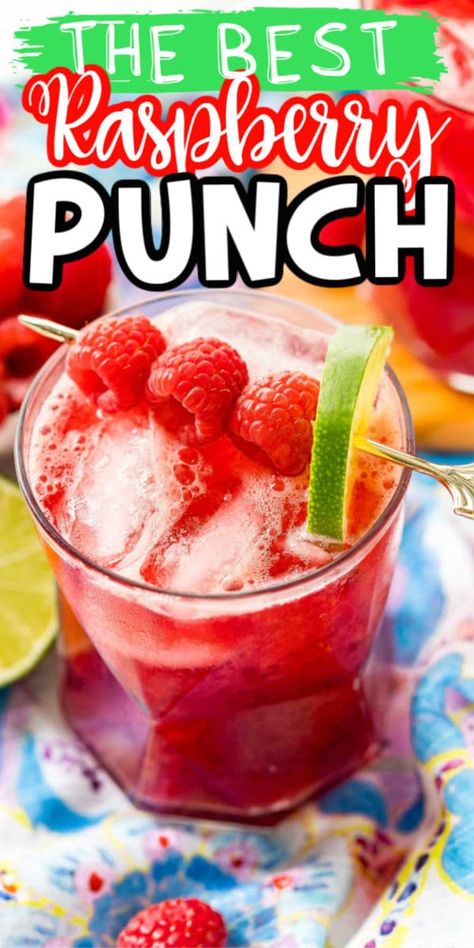 Raspberry Punch Recipes Non Alcoholic, Wedding Punch Recipes, Summer Punch Recipes, Wedding Punch, Raspberry Punch, Raspberry Wedding, Summer Punch, Raspberry Sherbet, Lime Punch