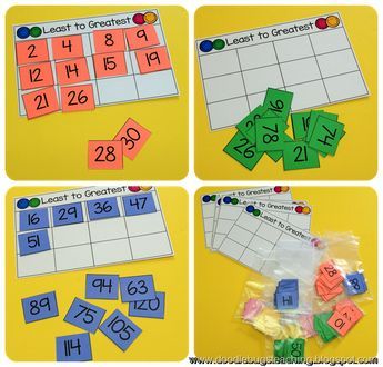 Doodle Bugs, Math Number Sense, Math Intervention, Math Groups, Math Center Activities, Math Time, Teaching First Grade, Ordering Numbers, Second Grade Math