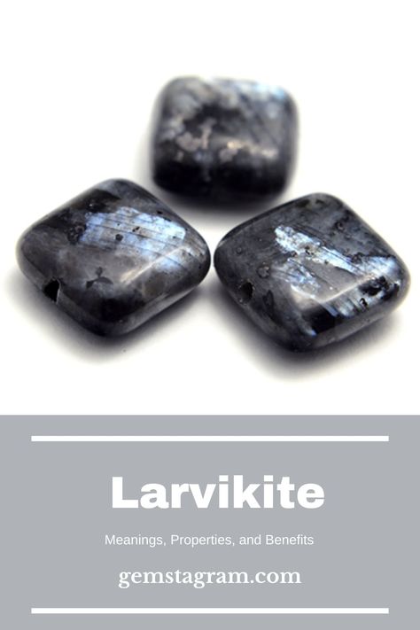 Black Labradorite Crystal Meaning, Super 7 Crystal Meaning, Larvikite Crystal Meaning, Larvikite Meaning, Larvikite Crystal, Stone Meanings, Healing Beads, Basalt Stone, Black Labradorite