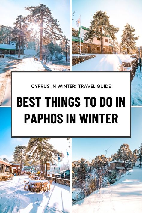 Discover the best things to do in Paphos during winter, from exploring the Troodos Mountains and skiing to enjoying Christmas celebrations. Learn why visiting Paphos in winter is worth it with great winter activities and a peaceful atmosphere. Save this pin to your "Visiting Cyprus in Winter" board and click to explore more! Paphos Old Town, Best Places In Cyprus, Activities Board, Cyprus Holiday, Winter Board, Cyprus Travel, Visit Cyprus, Paphos Cyprus, Travel Captions