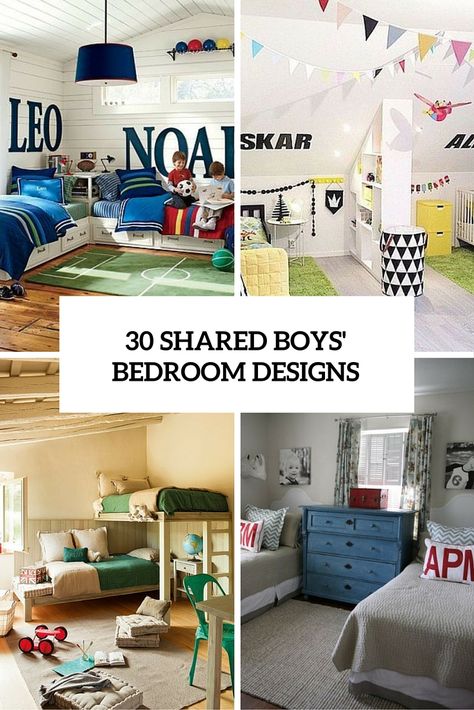 30 shared boys bedroom designs cover Shared Boy Room Ideas, Boys Room Theme Ideas, Small Boys Room For Two, Boys Shared Room Ideas, Shared Boys Room Different Ages, Small Shared Boys Room, Boys Room Ideas Shared Bunkbeds, Boys Room Shared, Shared Boys Room Ideas