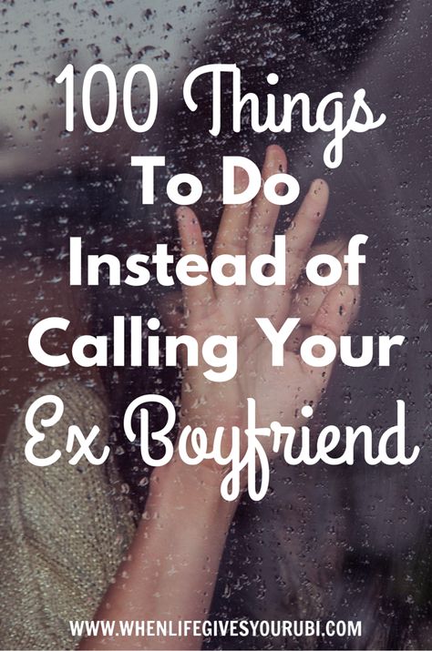 Breakups are hard, make it easier on your by making a clean break. 100 things to do instead of picking up the phone and calling your ex. Moving On From A Relationship, Relationship Break, Healing From A Breakup, Moving On After A Breakup, Ex Boyfriend Quotes, Post Break Up, Breakup Motivation, How To Be Single, Breakup Advice