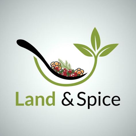 Land spice logo design, spruce logo, vegetable logo, cherry logo , cloudberry logo Spice Logo Design, Spices Logo, Vegetable Logo, Cherry Logo, Huawei Wallpapers, Spice Company, Logo Design Art, Conceptual Illustration, Logo Banners