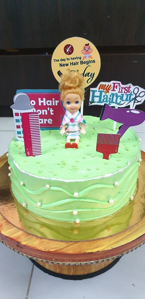 First Haircut cake by Dessert Rush in Chocolate flavour 😋 First Haircut, One Hair, Chocolate Flavors, Hair Cut, New Hair, Rush, Birthday Cake, Hair Cuts, Dessert