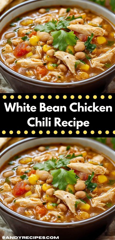 Creamy White Bean Chicken Chili, White Bean Chicken Chili Recipe, Chili Slow Cooker, White Chicken Chili Slow Cooker, White Bean Chicken Chili, Slow Cooker Chicken Chili, White Bean Chili, Chili Recipe Crockpot, Chili Recipe Easy